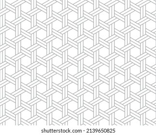 The geometric pattern with lines. Seamless vector background. White and gray texture. Graphic modern pattern. Simple lattice graphic design.