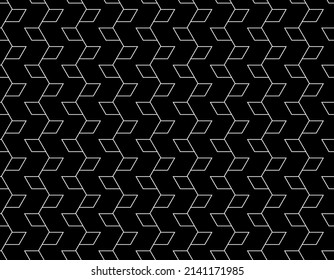 The geometric pattern with lines. Seamless vector background. White and black texture. Graphic modern pattern. Simple lattice graphic design