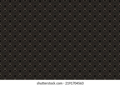 The geometric pattern with lines. Seamless vector background. Gold and black texture. Graphic modern pattern. Simple lattice graphic design
