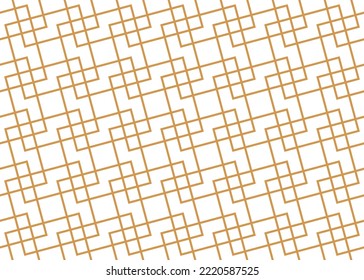 The geometric pattern with lines. Seamless vector background. White and gold texture. Graphic modern pattern. Simple lattice graphic design