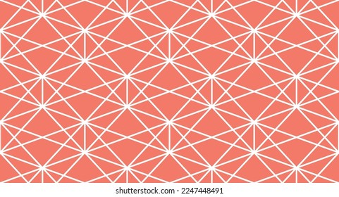 The geometric pattern with lines. Seamless vector background. White and pink texture. Graphic modern pattern. Simple lattice graphic design