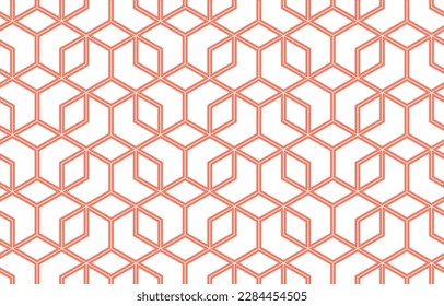 The geometric pattern with lines. Seamless vector background. White and pink texture. Graphic modern pattern. Simple lattice graphic design