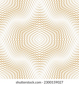 The geometric pattern with lines. Seamless vector background. White and gold texture. Graphic modern pattern. Simple lattice graphic design