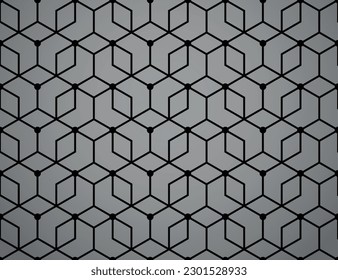 The geometric pattern with lines. Seamless vector background. Black and gray texture. Graphic modern pattern. Simple lattice graphic design