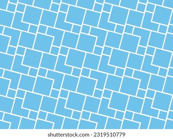 The geometric pattern with lines. Seamless vector background. White and blue texture. Graphic modern pattern. Simple lattice graphic design