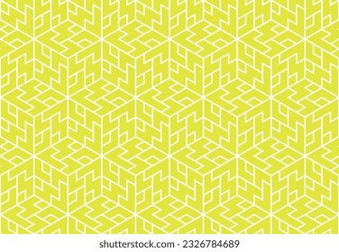 The geometric pattern with lines. Seamless vector background. White and yellow texture. Graphic modern pattern. Simple lattice graphic design