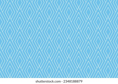 The geometric pattern with lines. Seamless vector background. White and blue texture. Graphic modern pattern. Simple lattice graphic design