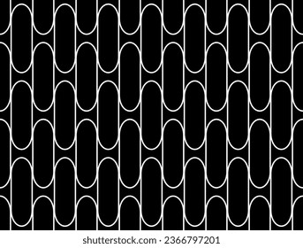 The geometric pattern with lines. Seamless vector background. White and black texture. Graphic modern pattern. Simple lattice graphic design