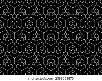The geometric pattern with lines. Seamless vector background. White and black texture. Graphic modern pattern. Simple lattice graphic design