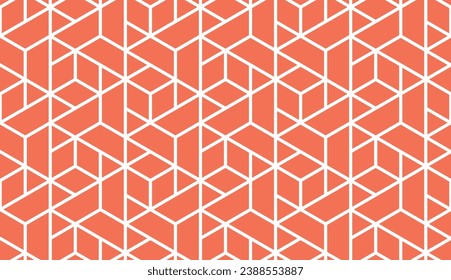 The geometric pattern with lines. Seamless vector background. White and pink texture. Graphic modern pattern. Simple lattice graphic design