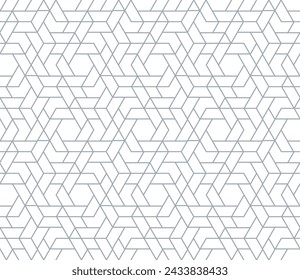 The geometric pattern with lines. Seamless vector background. White and gray texture. Graphic modern pattern. Simple lattice graphic design.