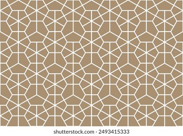 The geometric pattern with lines. Seamless vector background. White and beige texture. Graphic modern pattern. Simple lattice graphic design