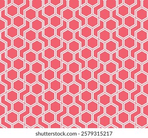 The geometric pattern with lines. Seamless vector background. White and pink texture. Graphic modern pattern. Simple lattice graphic design