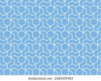 The geometric pattern with lines. Seamless vector background. White and blue texture. Graphic modern pattern. Simple lattice graphic design