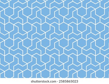 The geometric pattern with lines. Seamless vector background. White and blue texture. Graphic modern pattern. Simple lattice graphic design