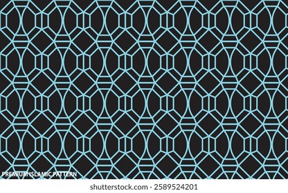 The geometric pattern with lines. Seamless vector background. Cyan and black texture. Graphic modern pattern. Simple lattice graphic design
