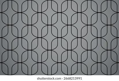 O padrão geométrico com linhas. Plano de fundo de vetor contínuo. Textura cinzenta e preta. Padrão gráfico moderno. Design gráfico simples com reticulado