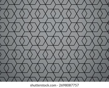 O padrão geométrico com linhas. Plano de fundo de vetor contínuo. Textura cinzenta e preta. Padrão gráfico moderno. Design gráfico simples com reticulado
