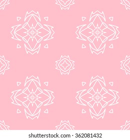 The geometric pattern with lines ,Tints of Pink Seamless pattern, Vector Seamless pattern. Repeating geometric, Seamless floral pattern.