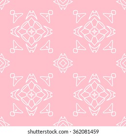 The geometric pattern with lines ,Tints of Pink Seamless pattern, Vector Seamless pattern. Repeating geometric, Seamless floral pattern.