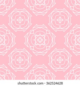 The geometric pattern with lines ,Tints of Pink Seamless pattern, Vector Seamless pattern. Repeating geometric, Seamless floral pattern.