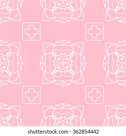 The geometric pattern with lines ,Tints of Pink Seamless pattern, Vector Seamless pattern. Repeating geometric, Seamless floral pattern.