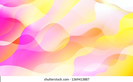 Geometric Pattern With Lines, Wave. Blur Sweet Dreamy Gradient Color Background. For Your Graphic Invitation Card, Poster, Brochure. Vector Illustration