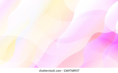 Geometric Pattern With Lines, Wave. Blur Sweet Dreamy Gradient Color Background. For Your Graphic Invitation Card, Poster, Brochure. Vector Illustration