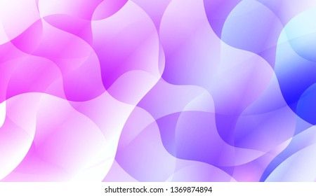 Geometric Pattern With Lines, Wave. Blur Sweet Dreamy Gradient Color Background. For Your Graphic Invitation Card, Poster, Brochure. Vector Illustration