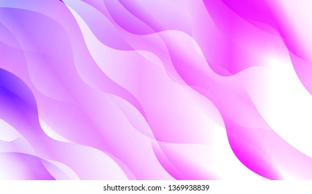 Geometric Pattern With Lines, Wave. Blur Sweet Dreamy Gradient Color Background. For Your Graphic Invitation Card, Poster, Brochure. Vector Illustration