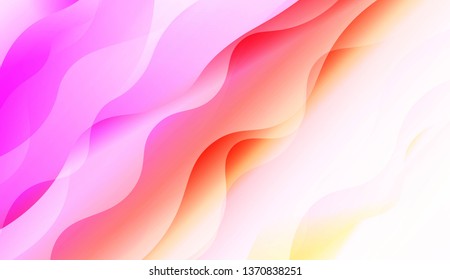 Geometric Pattern With Lines, Wave. Blur Sweet Dreamy Gradient Color Background. For Your Graphic Invitation Card, Poster, Brochure. Vector Illustration