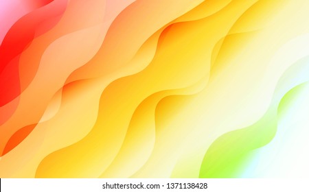 Geometric Pattern With Lines, Wave. Blur Sweet Dreamy Gradient Color Background. For Your Graphic Invitation Card, Poster, Brochure. Vector Illustration