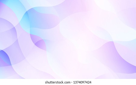 Geometric Pattern With Lines, Wave. Blur Sweet Dreamy Gradient Color Background. For Your Graphic Invitation Card, Poster, Brochure. Vector Illustration
