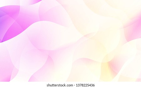 Geometric Pattern With Lines, Wave. Blur Sweet Dreamy Gradient Color Background. For Your Graphic Invitation Card, Poster, Brochure. Vector Illustration
