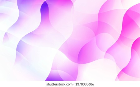 Geometric Pattern With Lines, Wave. Blur Sweet Dreamy Gradient Color Background. For Your Graphic Invitation Card, Poster, Brochure. Vector Illustration