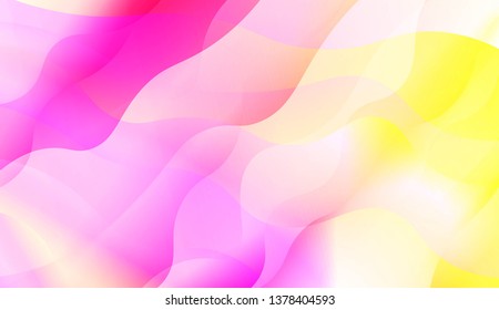 Geometric Pattern With Lines, Wave. Blur Sweet Dreamy Gradient Color Background. For Your Graphic Invitation Card, Poster, Brochure. Vector Illustration