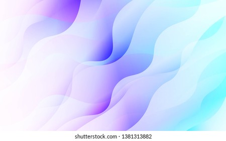 Geometric Pattern With Lines, Wave. Blur Sweet Dreamy Gradient Color Background. For Your Graphic Invitation Card, Poster, Brochure. Vector Illustration