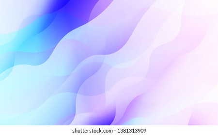 Geometric Pattern With Lines, Wave. Blur Sweet Dreamy Gradient Color Background. For Your Graphic Invitation Card, Poster, Brochure. Vector Illustration