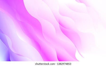 Geometric Pattern With Lines, Wave. Blur Sweet Dreamy Gradient Color Background. For Your Graphic Invitation Card, Poster, Brochure. Vector Illustration