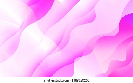 Geometric Pattern With Lines, Wave. Blur Sweet Dreamy Gradient Color Background. For Your Graphic Invitation Card, Poster, Brochure. Vector Illustration