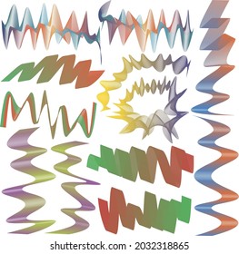 Geometric pattern lines wave vector gradient bright colors