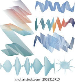Geometric pattern lines wave vector gradient bright colors