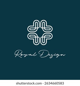 Logo à motif géométrique avec un texte lorem ipsum