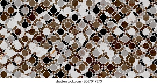 Geometric pattern luxury background with circle overlapping and marble texture