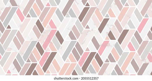 Diseño geométrico de lujo con rayas de forma poligonal color pastel y textura de mármol. Diseño elegante de fondo rosa para alfombras, papel pintado, ropa, envoltura, batik,tela 