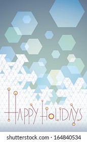 Patrón geométrico hecho como fondo estacional de saludos. Ilustración vectorial editable en EPS 10.0.