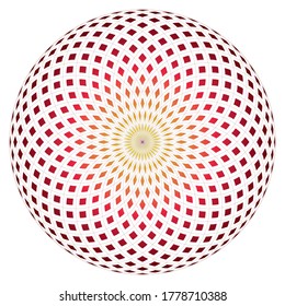Geometric pattern mandala circular repetation with gradient colour