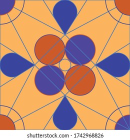 Geometric pattern with so many colors that's why it's called a blend. 