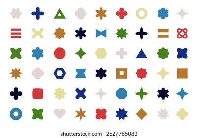 Geometric pattern Memphis design icon ornament set illustration vector simple decoration