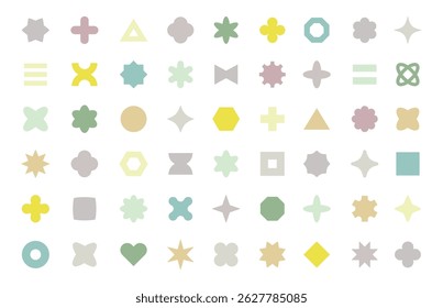 Geometric pattern Memphis design icon ornament set illustration vector simple decoration